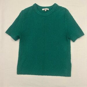 Madewell Teal Textured Knit Top